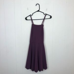 NWT Trac High Neck Scalloped Skater Dress Sz S